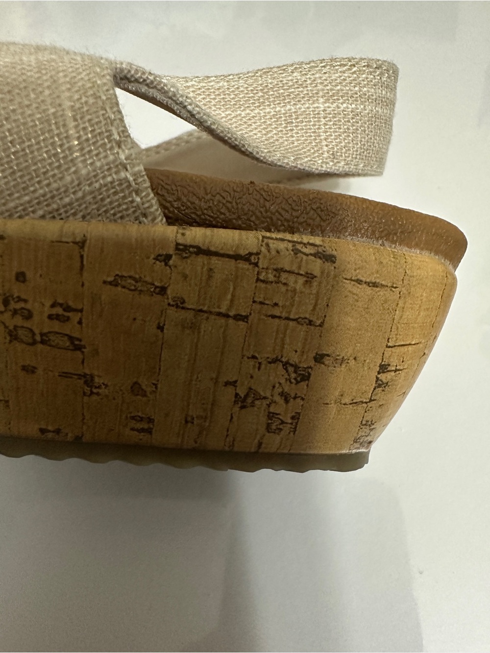 Skechers Cream Slingback Sandals with Brown Footbed - Picture 6 of 6